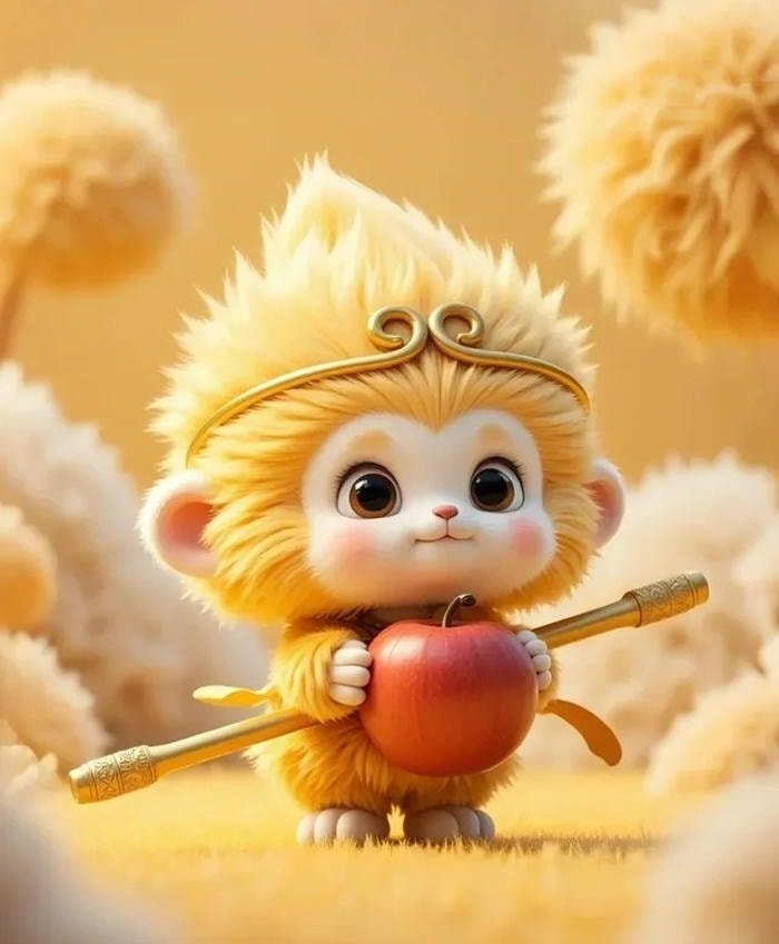 soft monkey pfp with smooth color tone