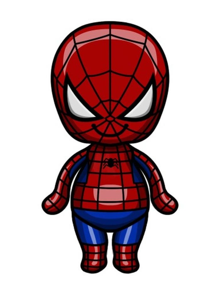 spider man cute cheerful fanart look