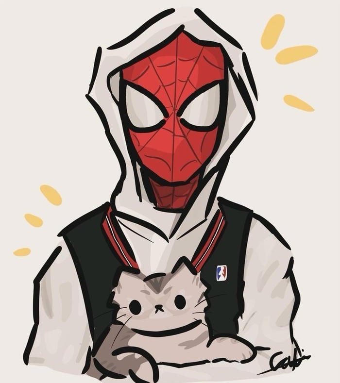 spider man cute chibi superhero design