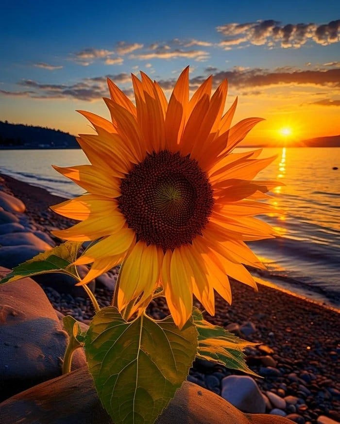 summer vibe profile styled as sunflower pfp