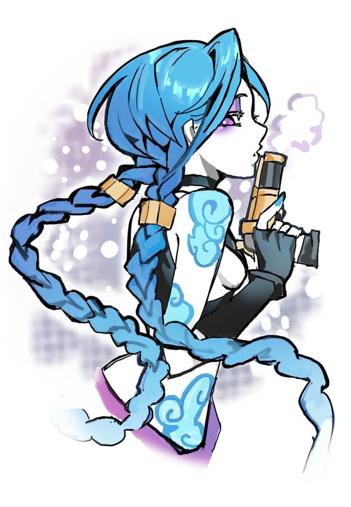 uncontrolled enthusiasm flows through the jinx pfp