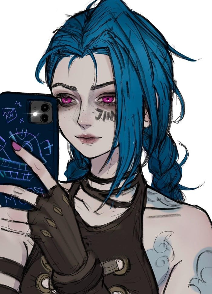unrestrained personality clearly visible in jinx pfp