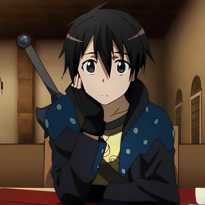 unwavering concentration appears clearly in kirito pfp