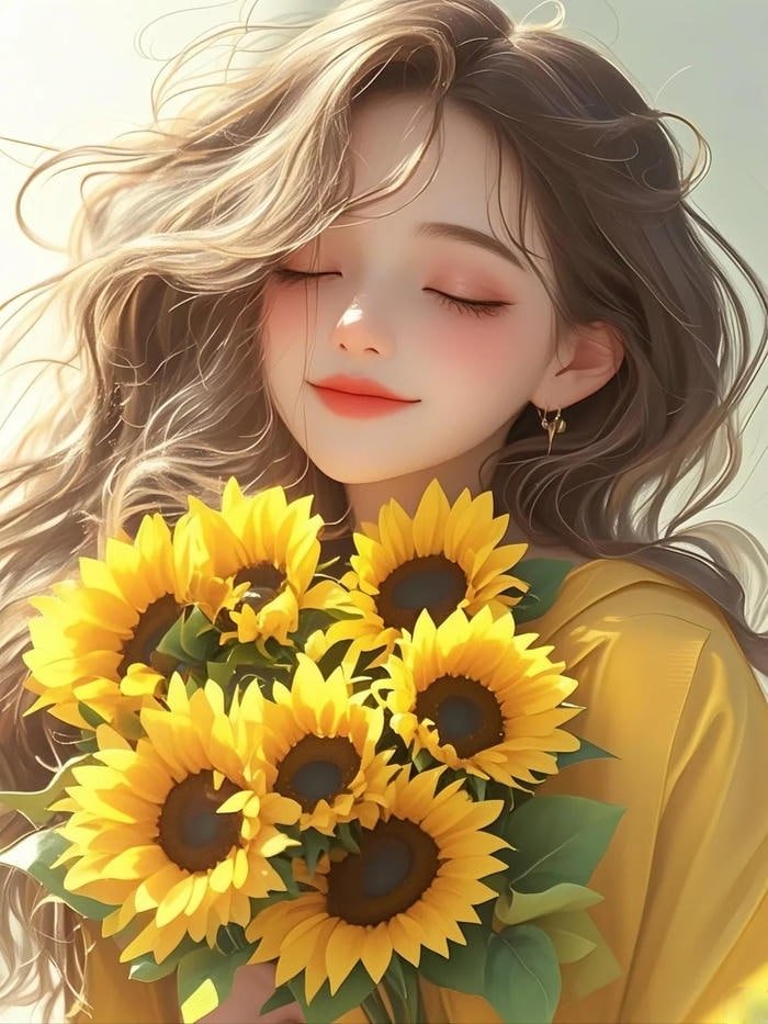 vintage filter sunflower pfp with golden hue