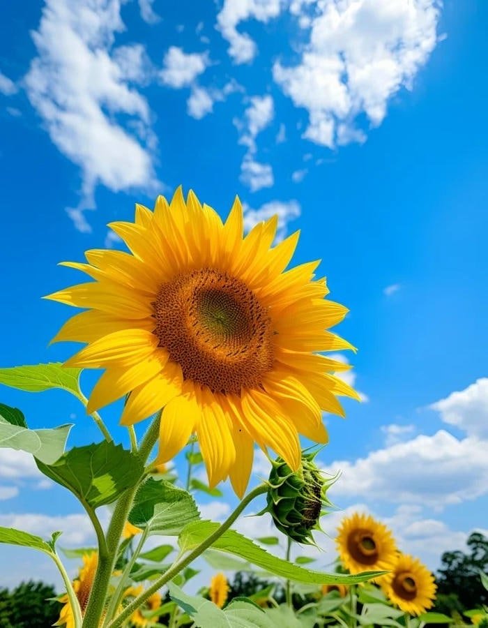 vintage sunflower pfp with warm filter