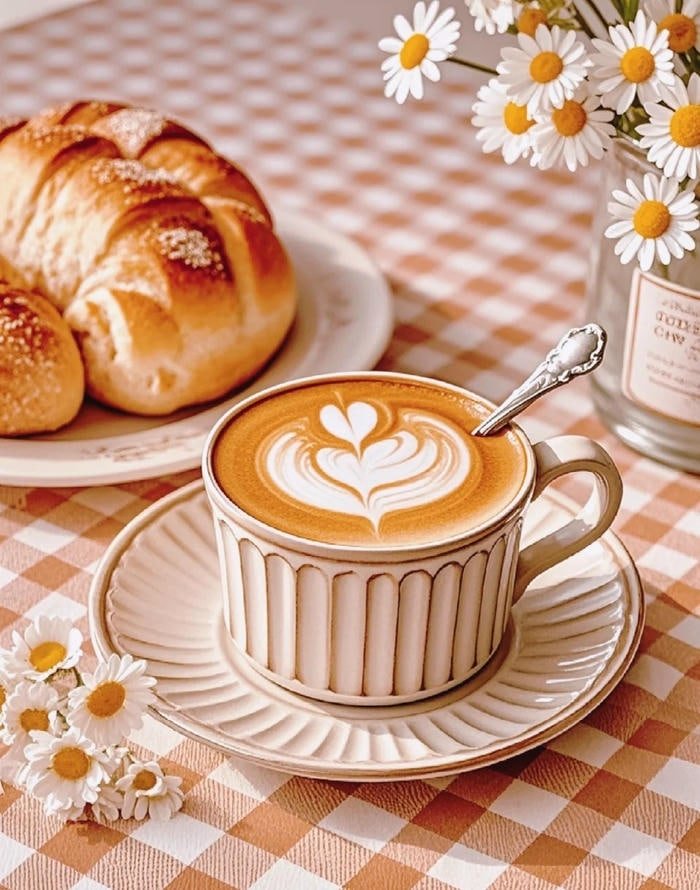 vintage warm lighting style coffee pfp