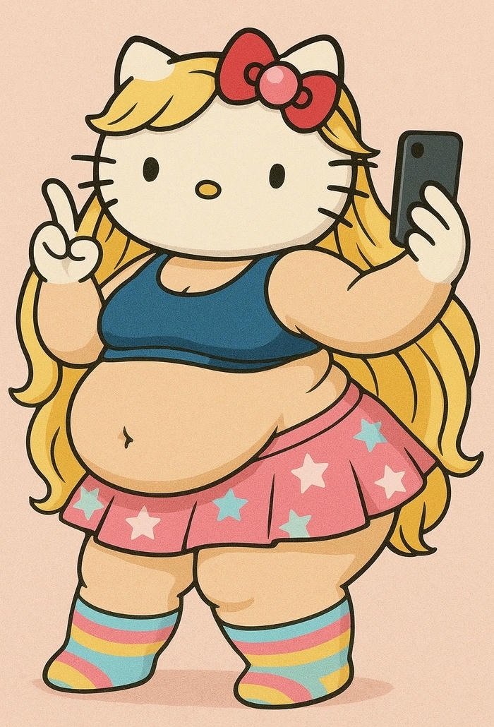 weird adorable humor funny hello kitty vibe