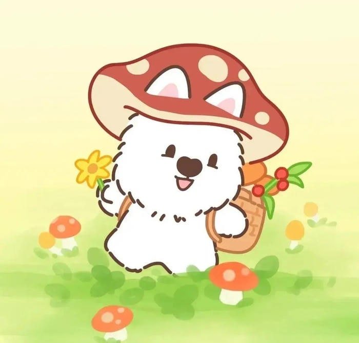 whimsical mushroom pfp with fairy tale vibe