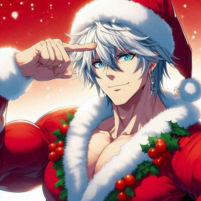 winter joy subtly captured within christmas anime pfp boy