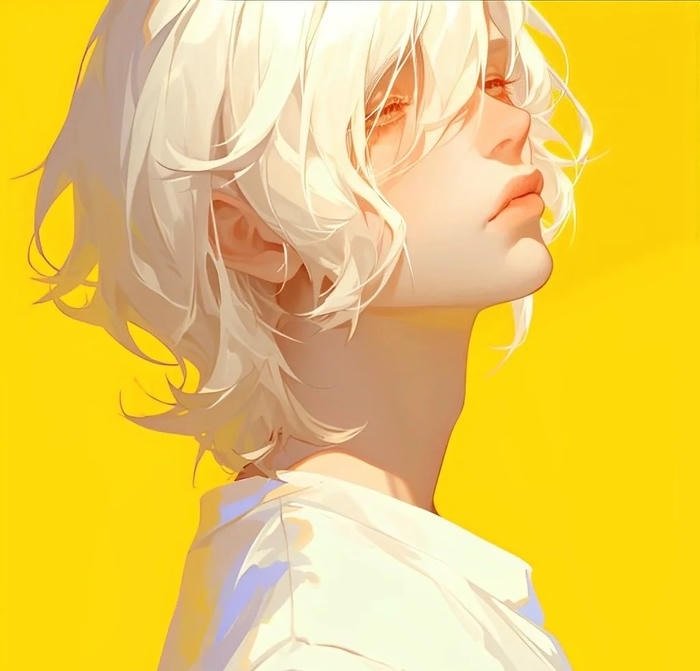 yellow discord pfp glowing bright color design