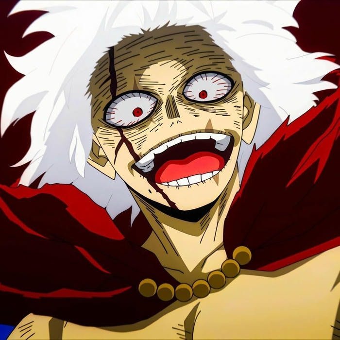 Abstract smoky backdrop Shigaraki pfp style