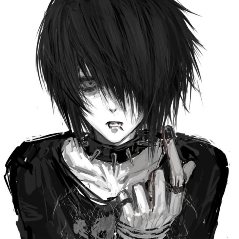 Absurd animated expression graphic styled cringe anime pfp