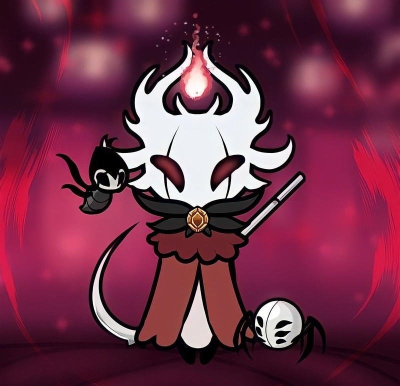 Adorable cute Hollow Knight Lace Pfp with delicate Silksong style