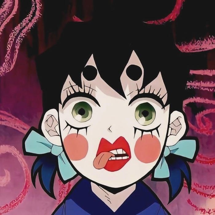 Animalistic roar expression dominating primal Inosuke pfp