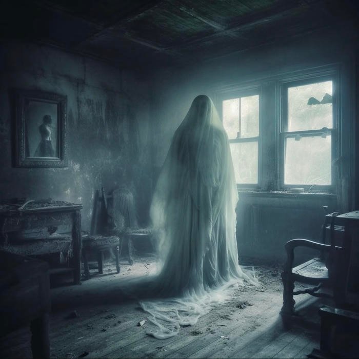 Blood splattered textures layered over horror pfp image