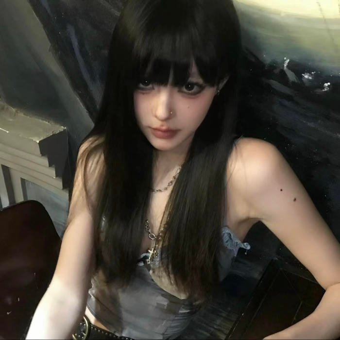 Bold shadow framing edgy grunge pfp look