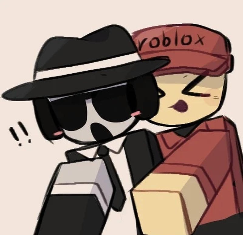 Bright colorful block character suitable roblox pfp icon