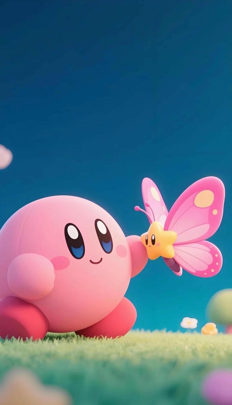 Bright red themed character icon red kirby pfp