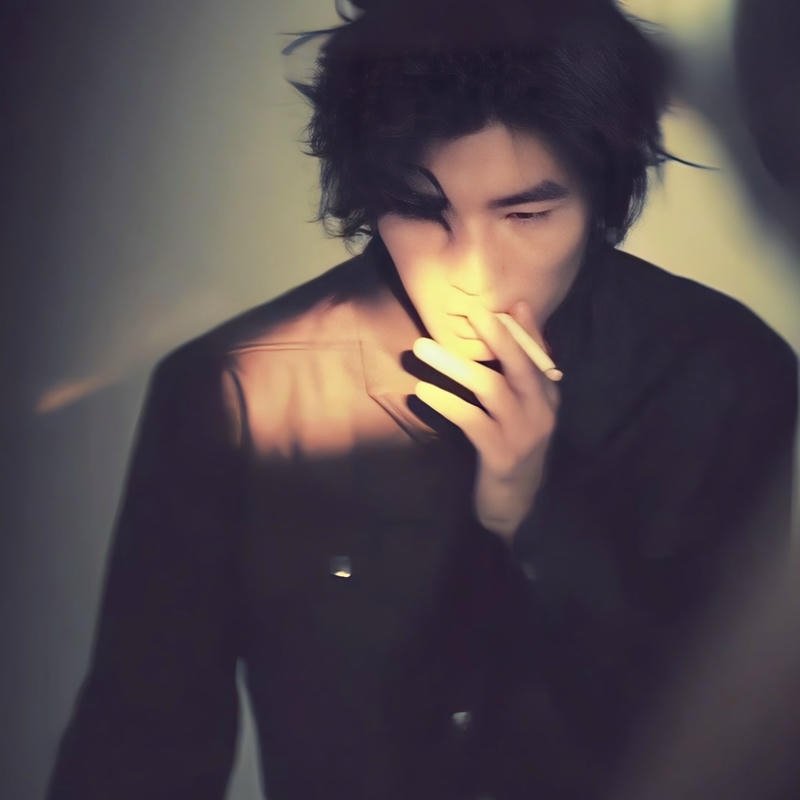 Broken mood illustrated portrait sad pfp aesthetic boy