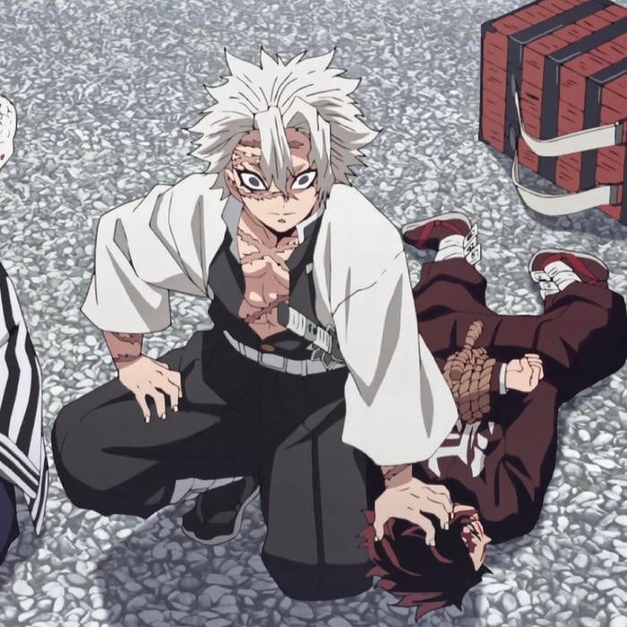 Brutal battlefield aura radiating through dominant Sanemi pfp