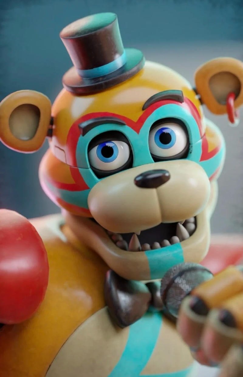 Cartoon animatronic expression turned into funny fnaf pfp