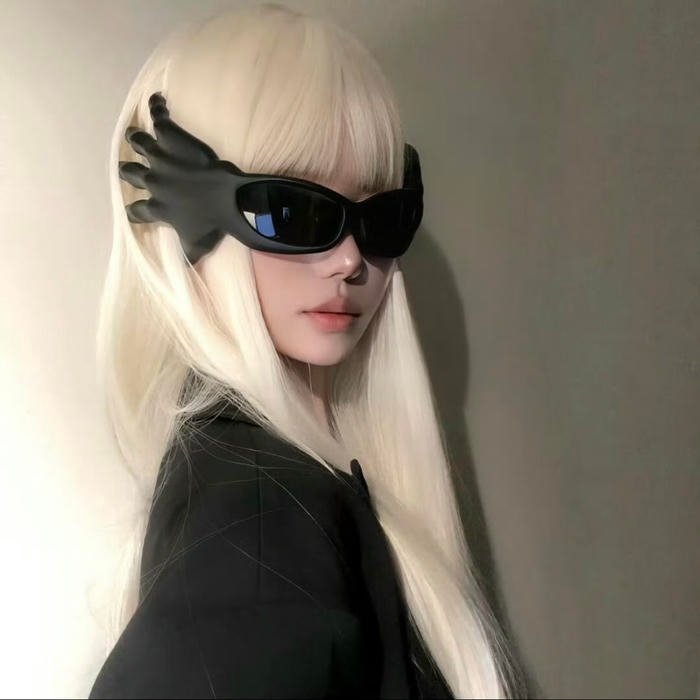 Chrome text effects layered into edgy drippy pfp