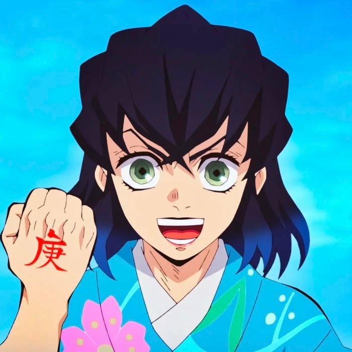 Cinematic rim lighting outlining muscular silhouette in Inosuke pfp