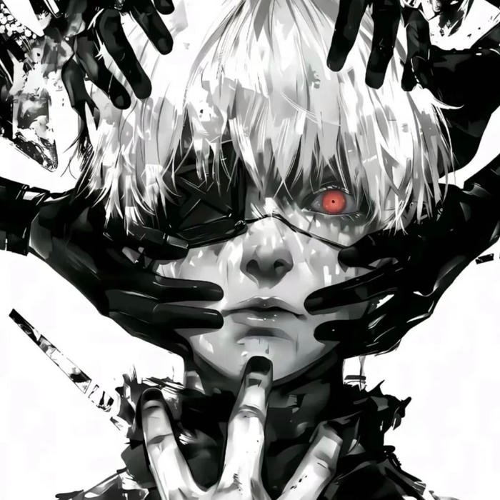 Cracked porcelain mask concept designed for horror pfp