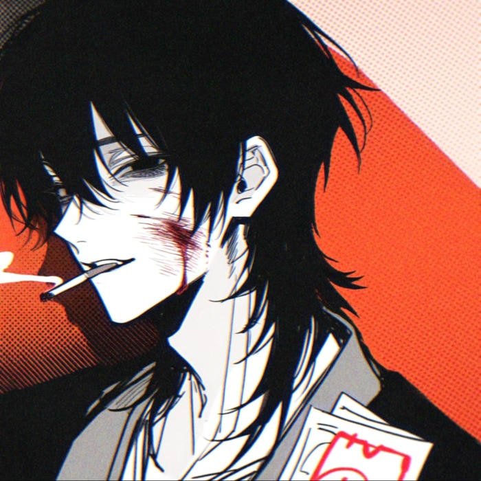 Cracked porcelain mask design for pfp scary concept