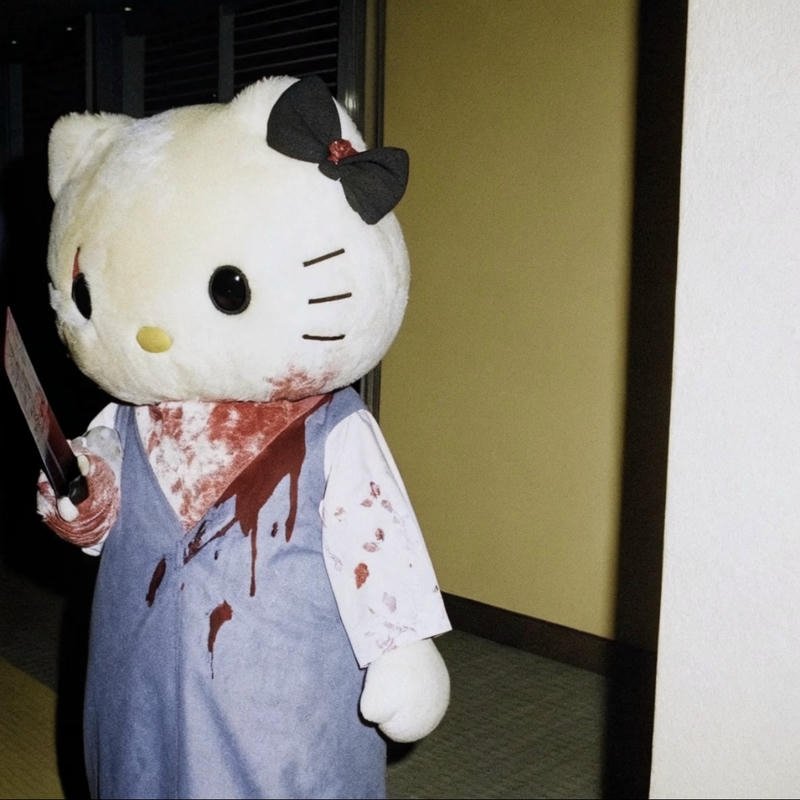 Creepy demon face illustration forming scary pfp anime vibe