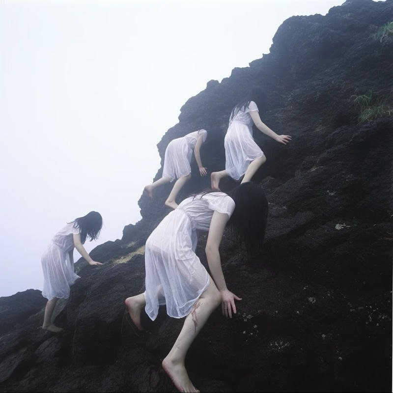 Dark anime scary pfp with glowing effects