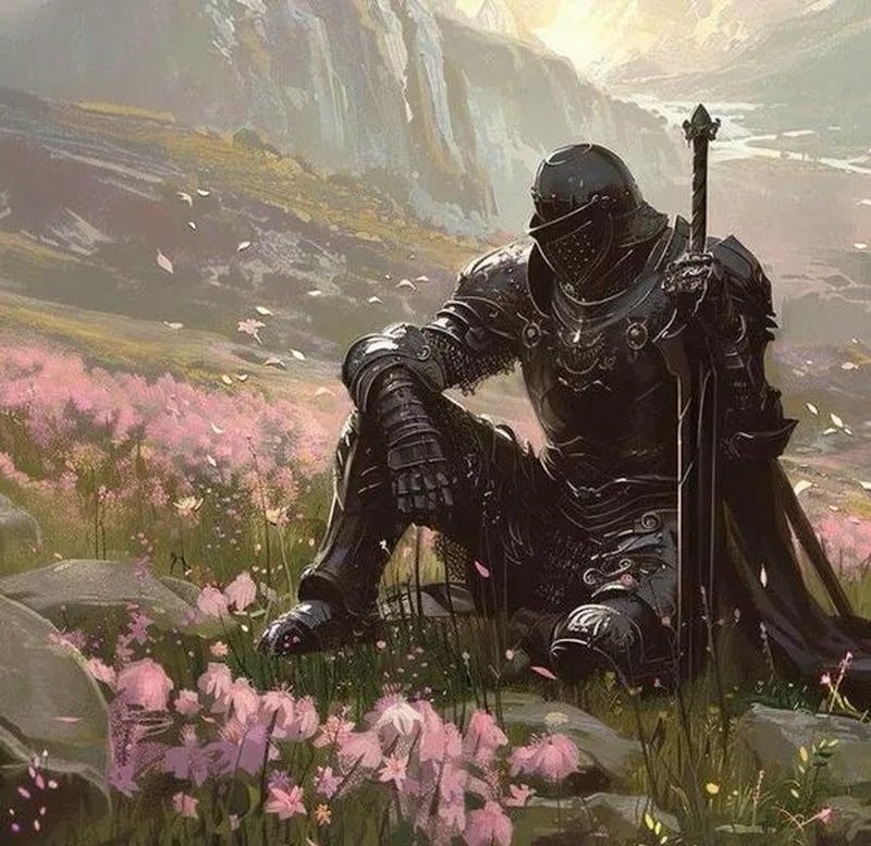 Dark hooded knight portrait elden ring pfp avatar