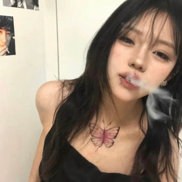 Dark neon accent lighting edgy grunge pfp