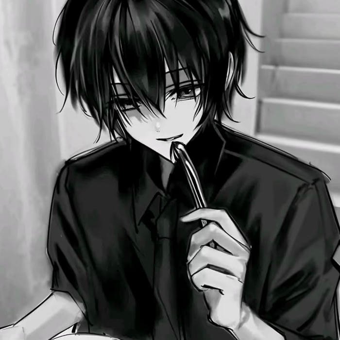 Deep contrast highlights edgy grunge pfp