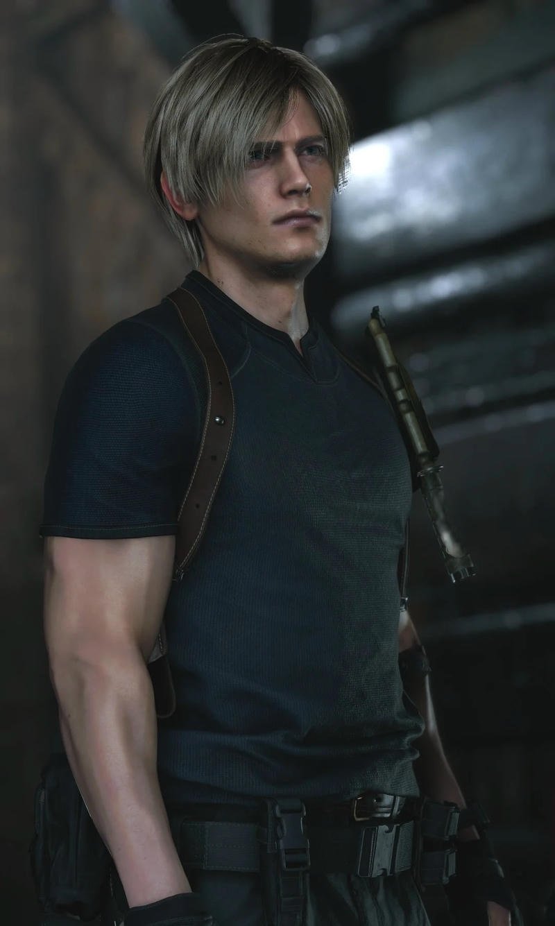 Detailed Leon Kennedy RE4 Remake Pfp perfect for desktop wallpaper
