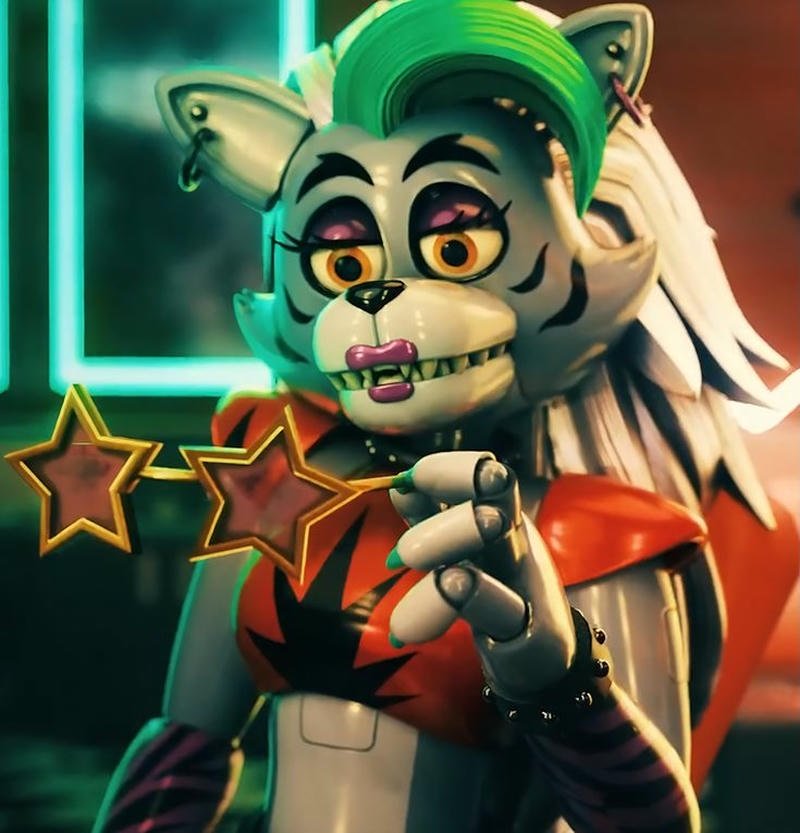 Digital fox portrait styled as lolbit fnaf pfp icon