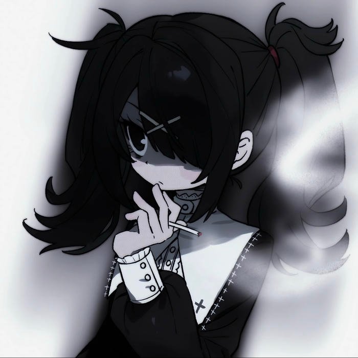 Dim neon glow outlining urban emo pfp