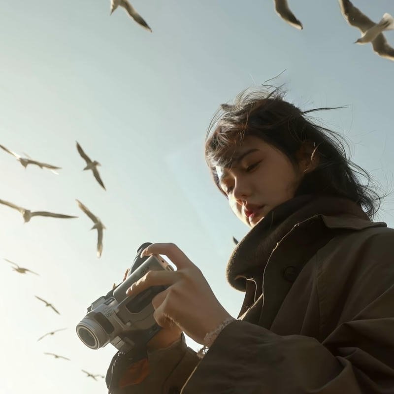 Distant mood illustrated icon sad pfp aesthetic girl