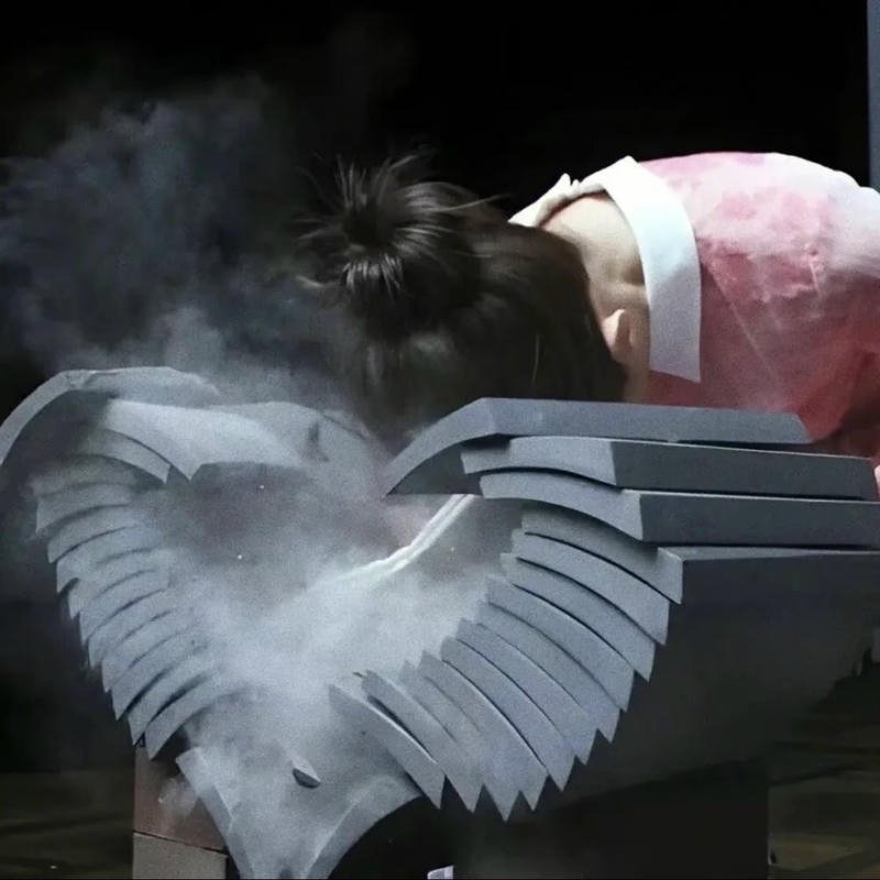 Distorted character headshot image forming weird pfp vibe