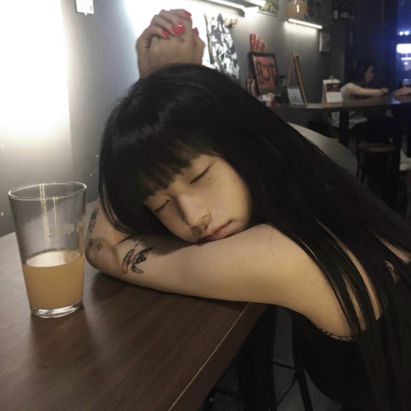 Downcast eyes portrait appearing sad aesthetic pfp girl