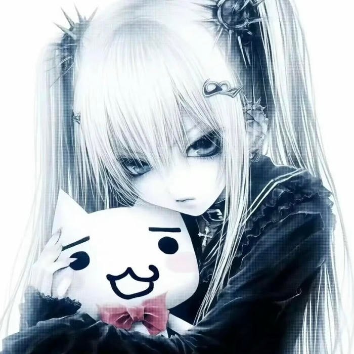 Dramatic contrast shadows forming bold emo pfp