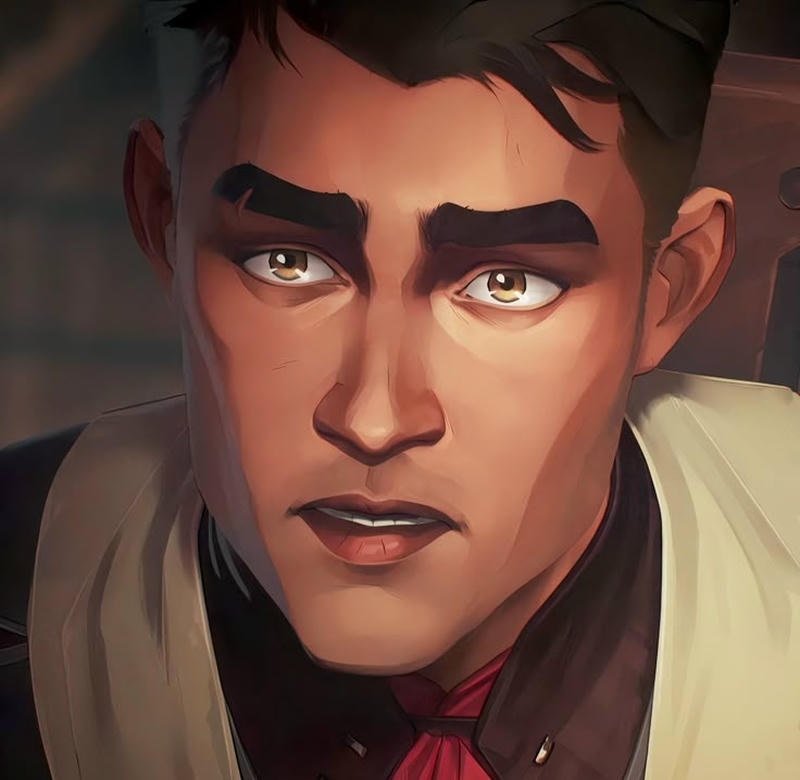 Dramatic lighting inventor portrait jayce pfp avatar