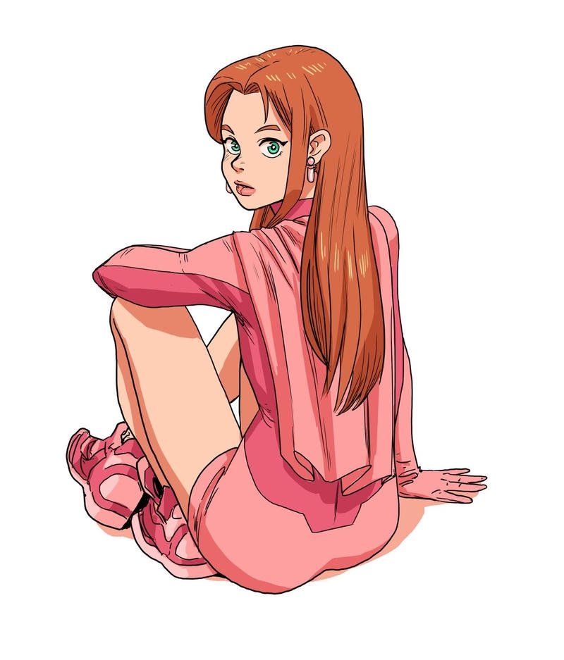 Elegant cosmic champion image styled Atom Eve pfp