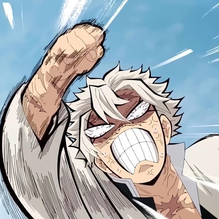 Explosive motion streaks energizing action focused Sanemi pfp