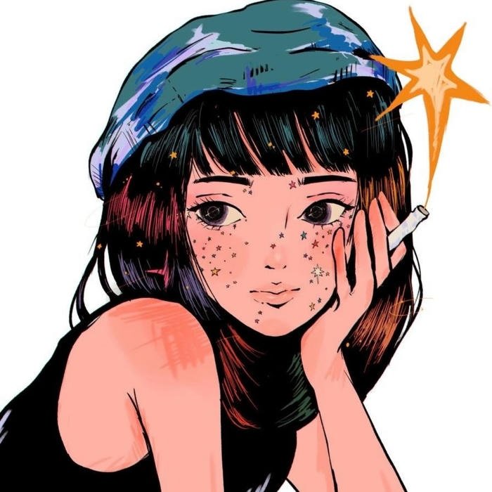 Faded monochrome filter edgy grunge pfp