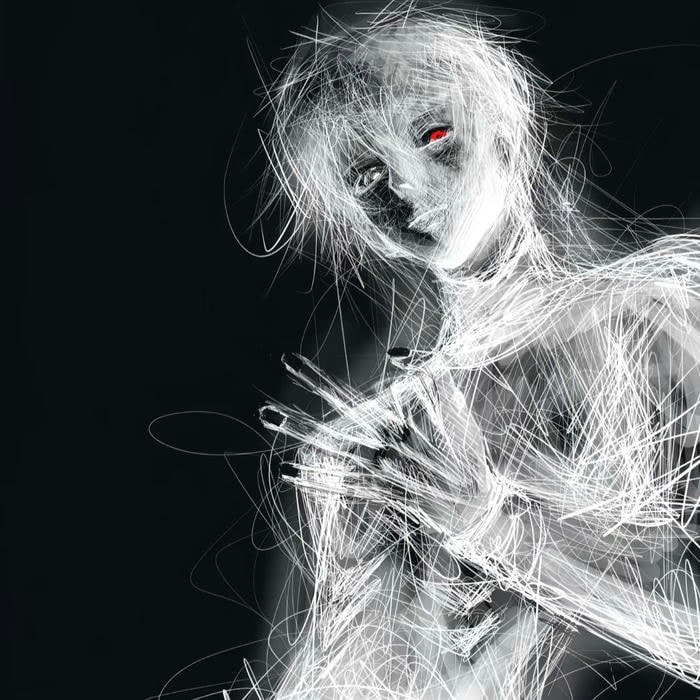 Flickering neon hallway lights framing horror pfp