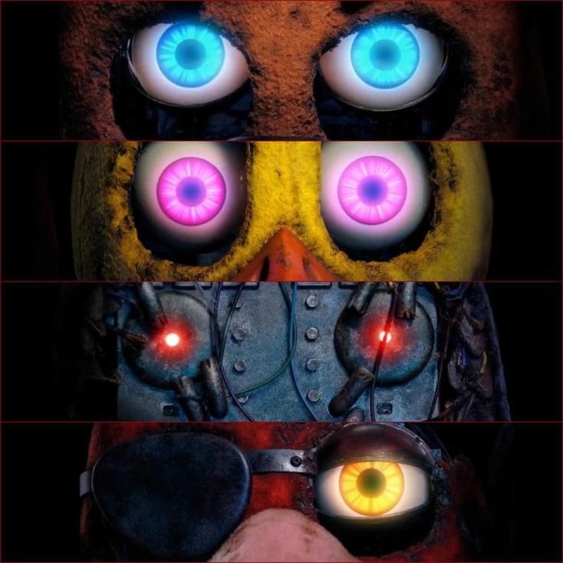 Fnaf pfp animatronic mask close view dramatic lighting