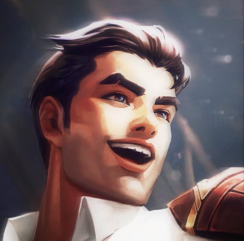 Futuristic inventor close portrait icon jayce pfp