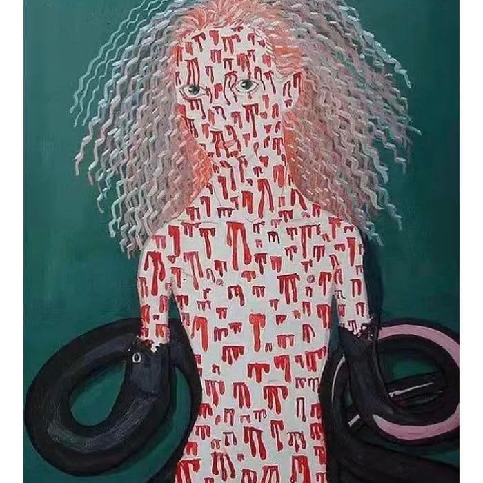 Glitch corrupted facial features defining horror pfp design