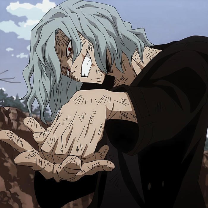 Glitch effect layered Shigaraki pfp aesthetic